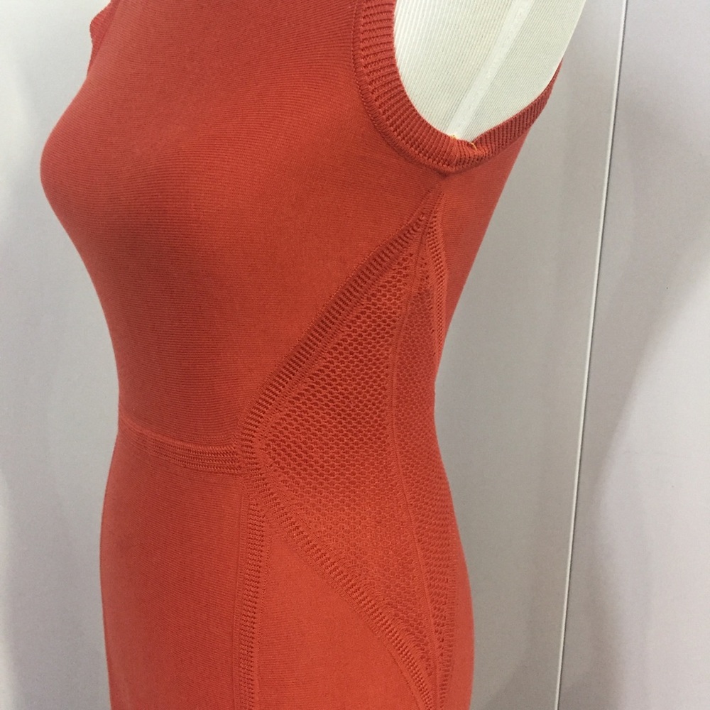 Peruvian Connection Rust/Orange Knit Midi Dress - image 3